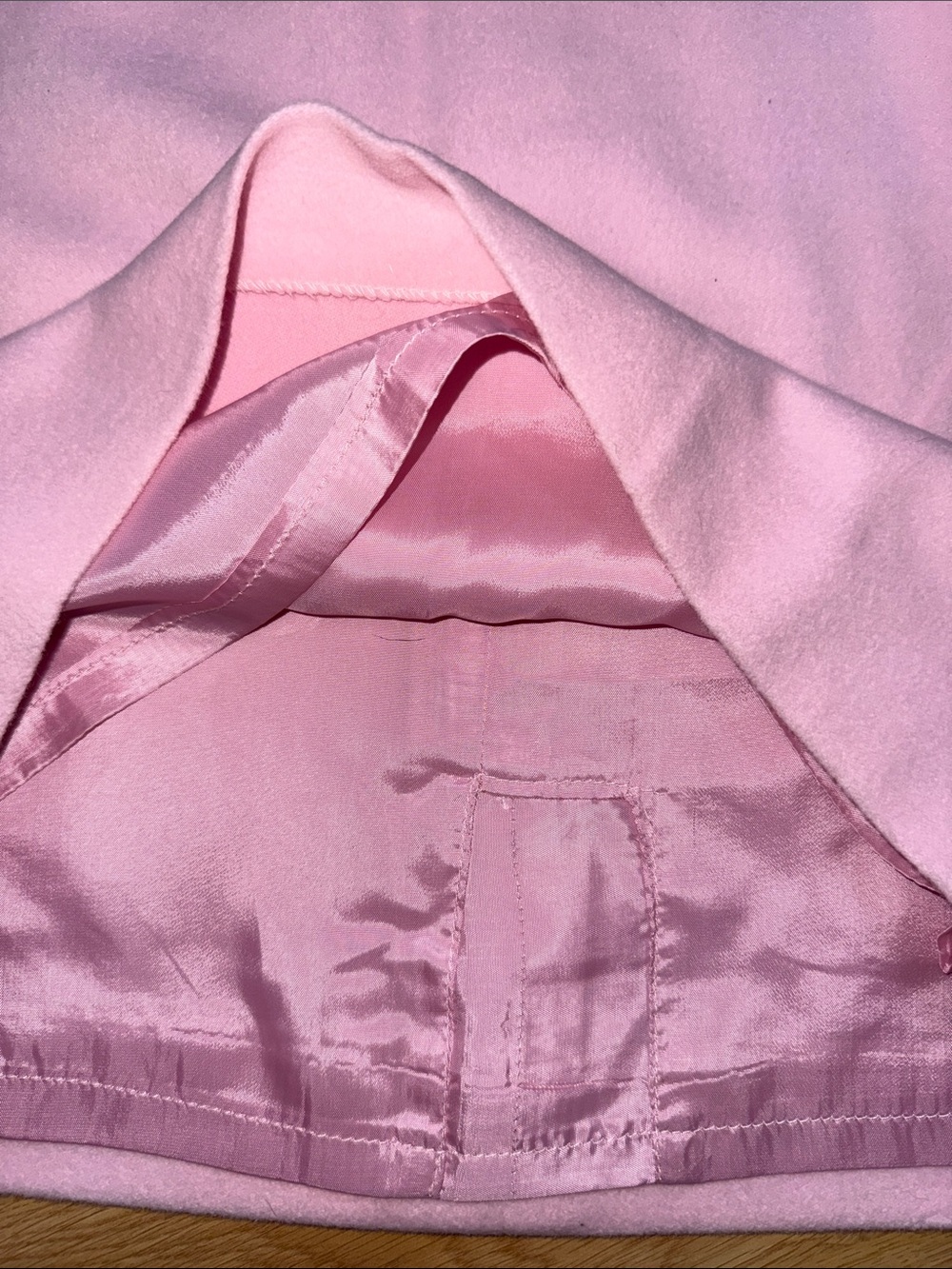 Vintage Escada Margaretha Ley Pink Pencil Skirt Wool Cashgora 1980 size 40 US 8 - Picture 5 of 13